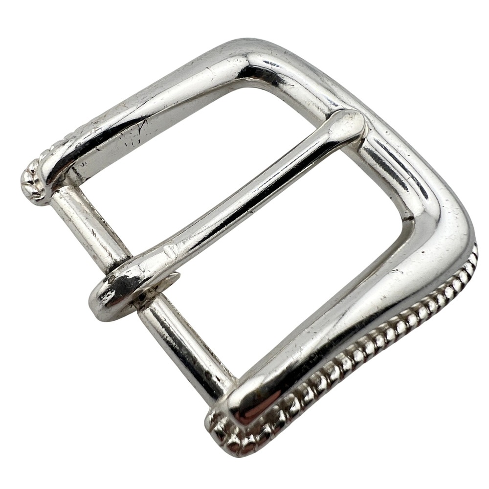 Vtg Nocona Belt Buckle Replacement Rope Edge Silver Tone 1" 1.25" Men Women